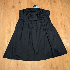 Torrid Plus Black Strapless Animal Print Dress